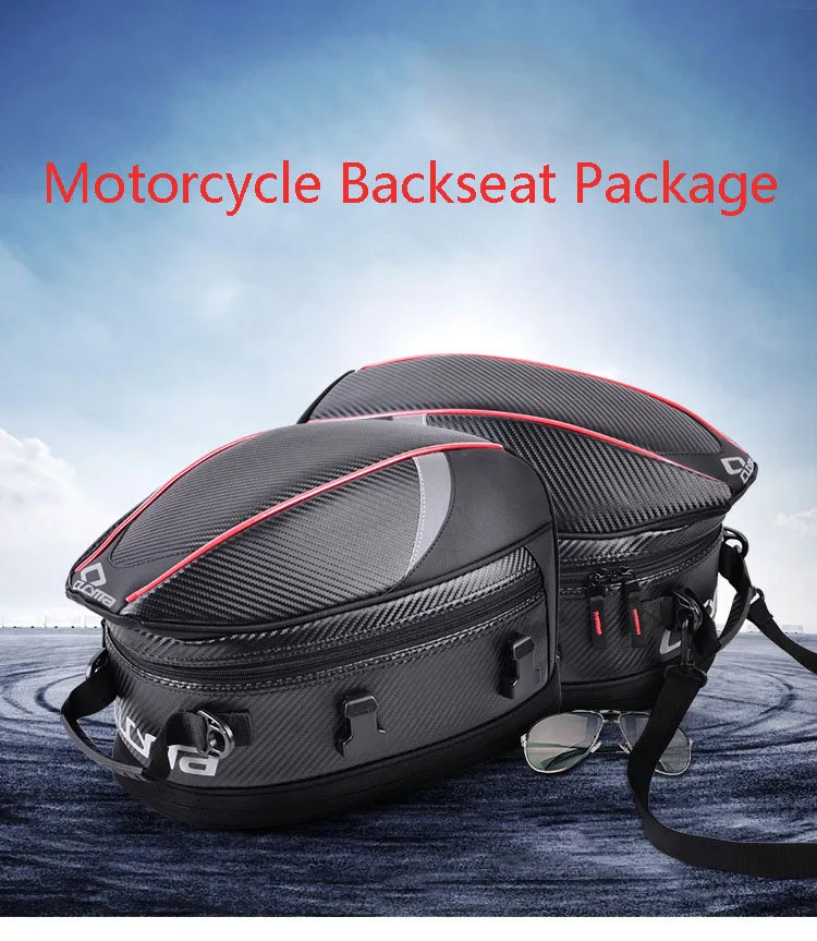 Мотоцикл пакет заднего сиденья hangback сумка Мото шлем сиденье сумки, дорожные сумки диск пакет дождевик Сумка для велосипеда