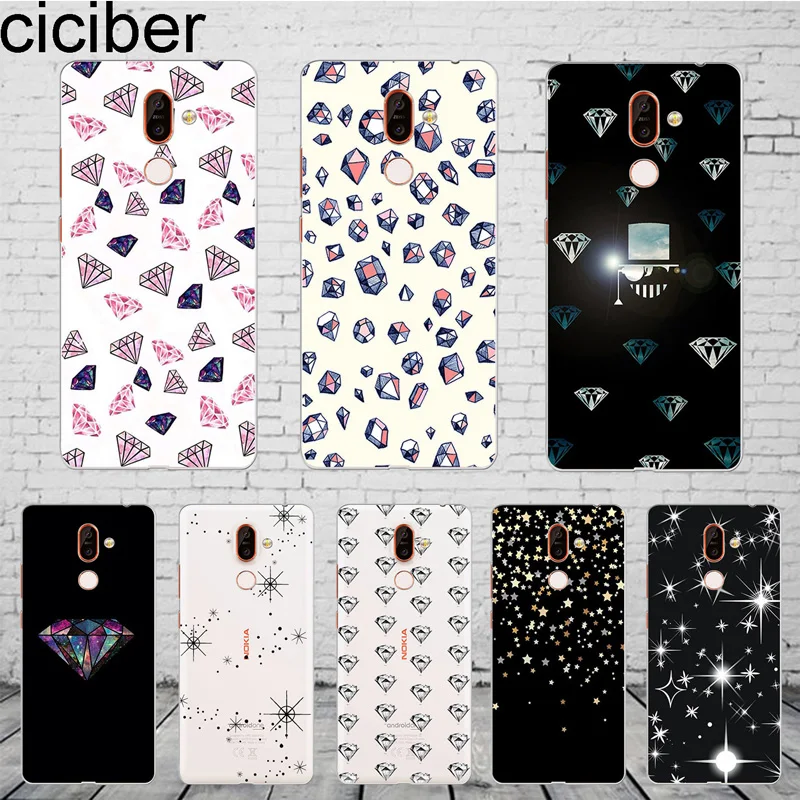 

ciciber Diamond Cover For Nokia 8 8.1 7 7.1 6 6.1 5 5.1 3 3.1 2 2.1 1 Plus 9 PureView Phone Case For Nokia X7 X6 X5 X3 TPU Coque