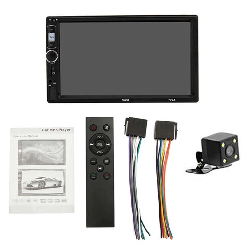 Swm 777A 2Din 7 дюймов пресс-экран автомобиля стерео Mp5 плеер Fm радио Aux Bluetooth видео медиаплеер Поддержка Зеркало Ссылка обратный