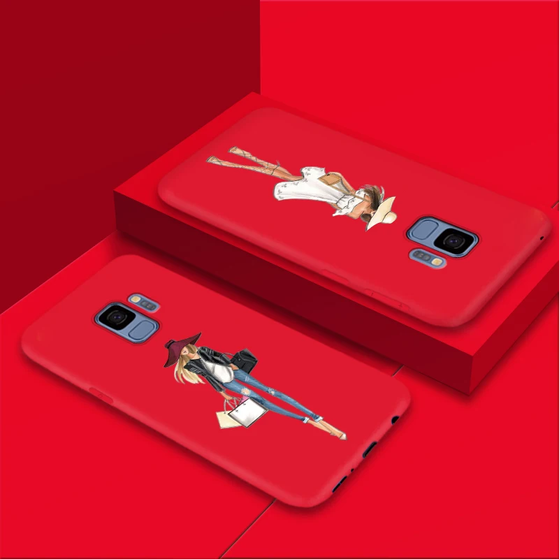 JURCHEN цветочный женский чехол для телефона Samsung Galaxy S9 S8 Plus S6 S7 Edge задняя