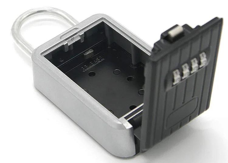 Key Safe Box Outdoor Key Storage Box Padlock Aluminum alloy Password Combination Security Keys Hold Safes Home Factory Office  (9)