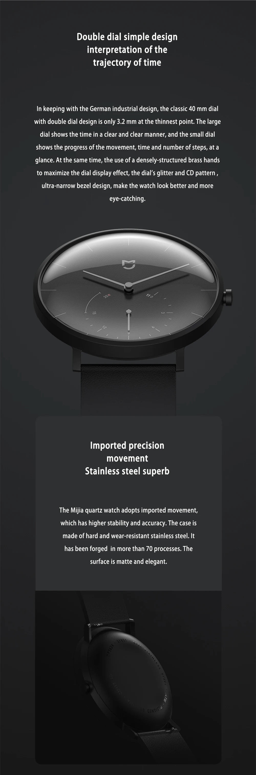 Xiaomi Mijia кварцевые часы IP67 водонепроницаемые механические умные часы Шагомер интеллектуальное напоминание Bluetooth 4,0 для Android IOS