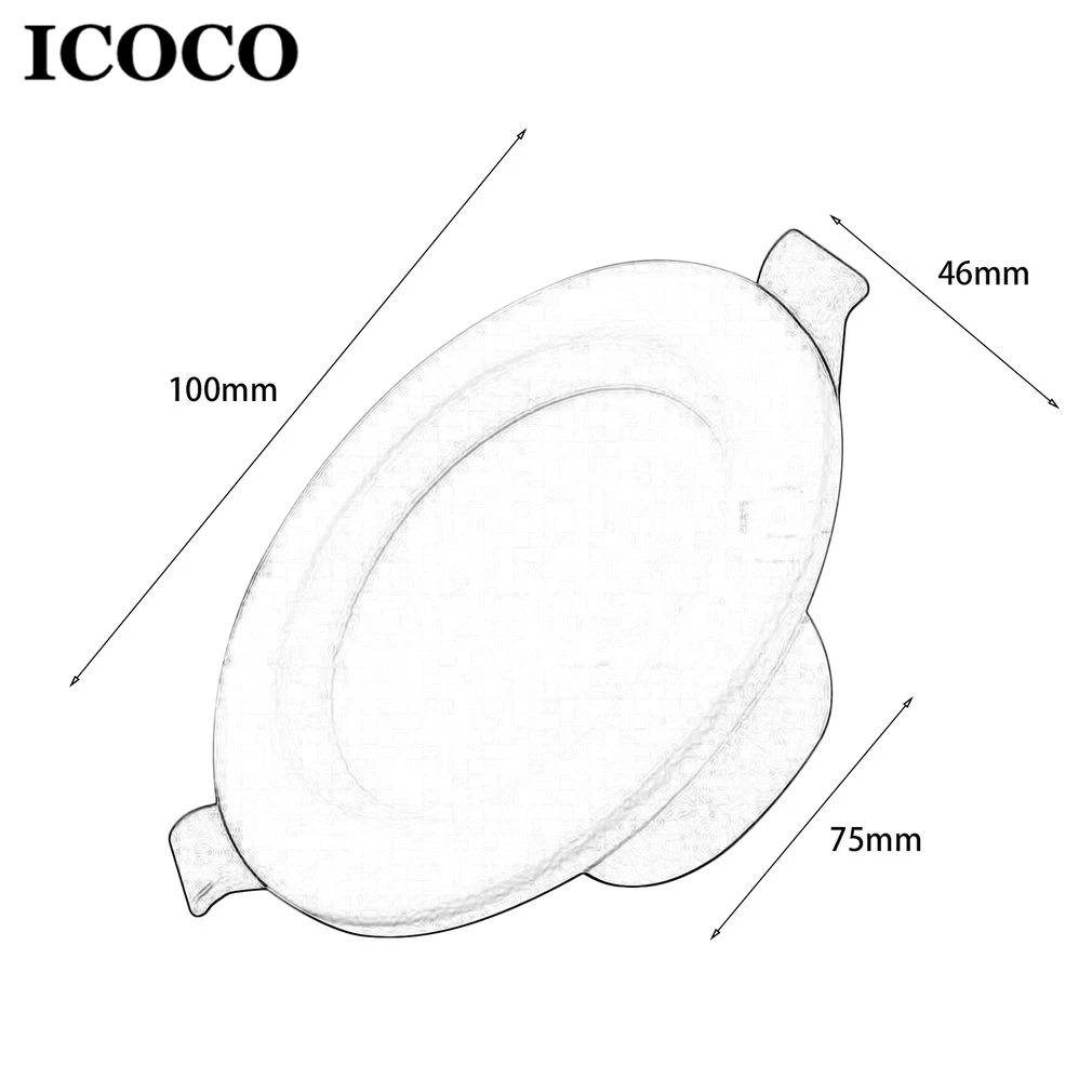 ICOCO 3 Вт/5 Вт супер яркий светодиодный потолочный светильник заподлицо Домашнее освещение лампа Антибликовая Декор для гостиной лампа противотуманная отельная лампа