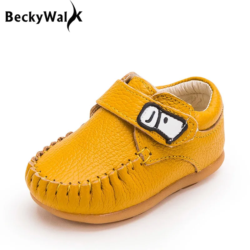 Spring Children Shoes Boys Girls Genuine Leather First Walkers Soft