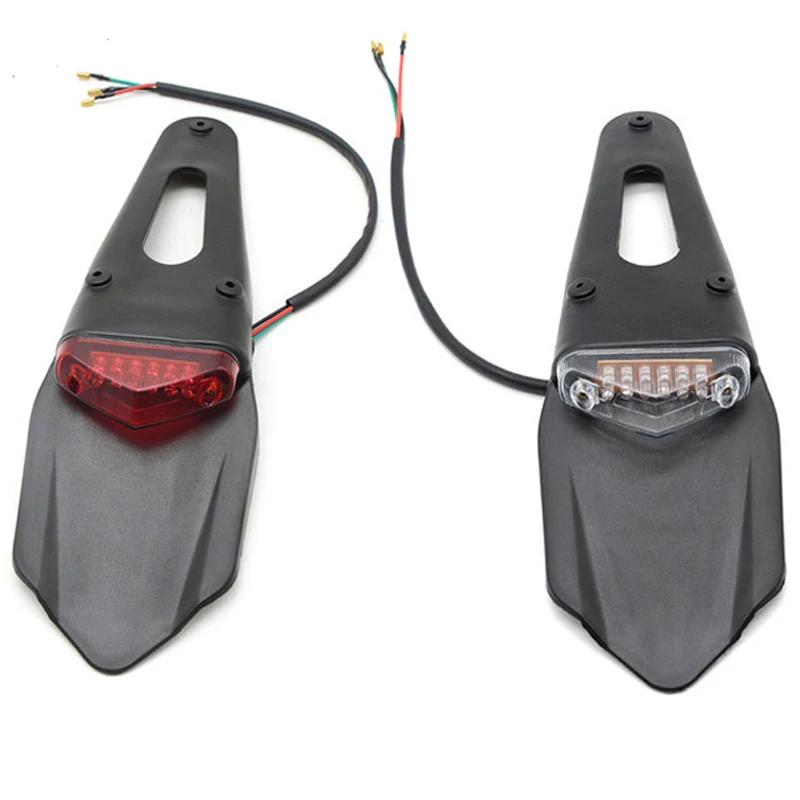 

For Halley ktm 1pcs Universal Motorcycle LED Brake Tail light Rear Fender Back Splash Guard Motocross Dirt Bike Custom Motorbike