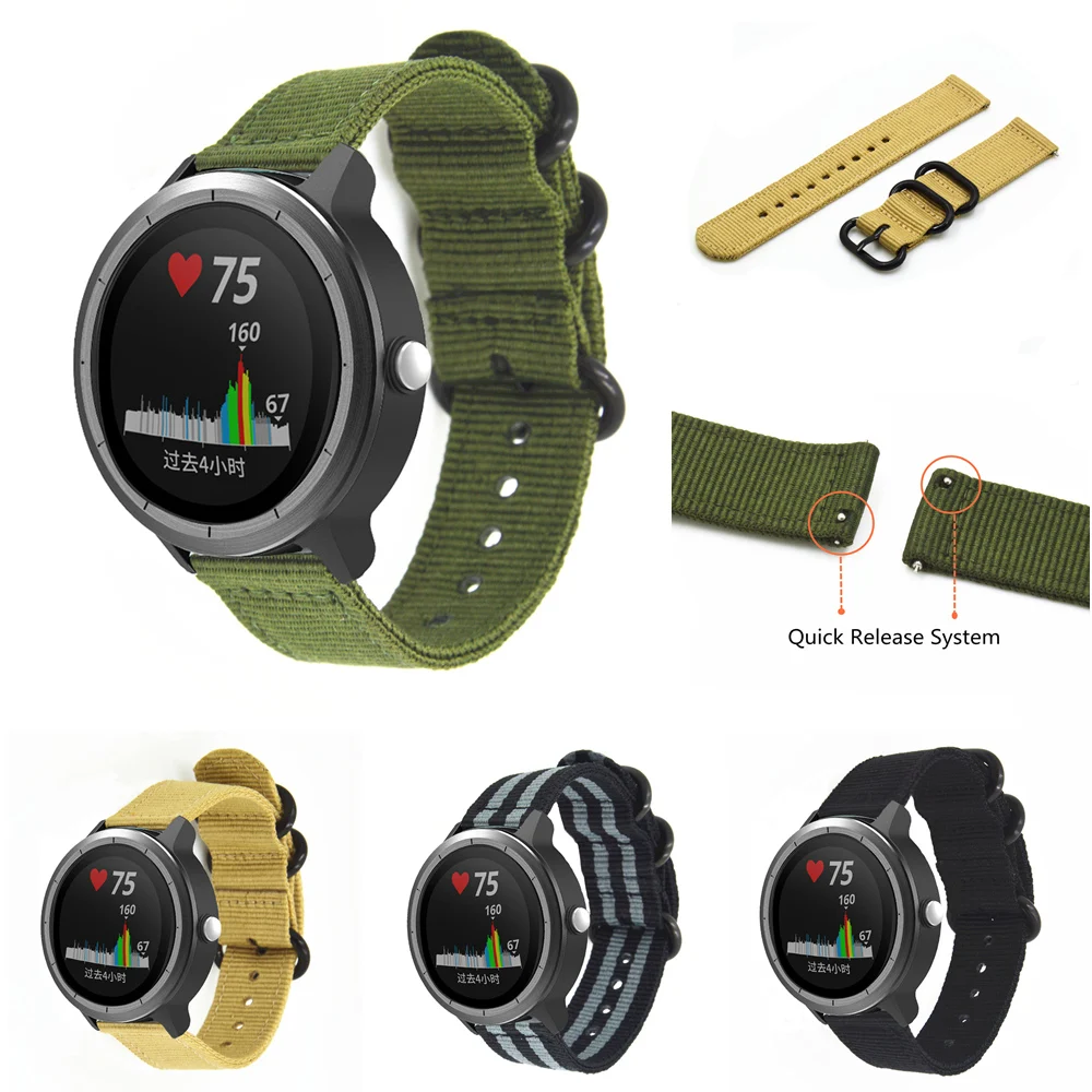 

Sport wove Nylon wristband for Replacement Watchband Strap for Garmin Vivoactive 3/Garmin 645/vivomove HR Wrist Band Strap belt