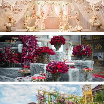 

Wedding Simulation Road Lead Flower Roman Column Flower Stand T Stage Decoration Festival Party Background Layout