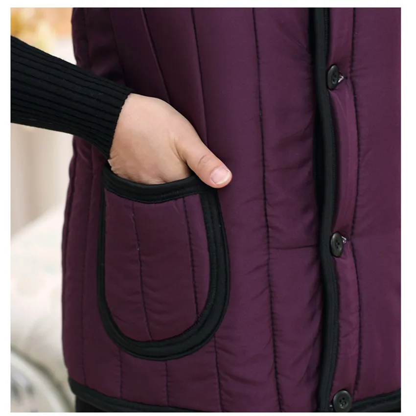 Autumn Winter Women Parka Vest Coats New Warm Thick Down Cotton Vests Jacket Female Plus Size 4xl Sleeveless Waistcoat Tops A607