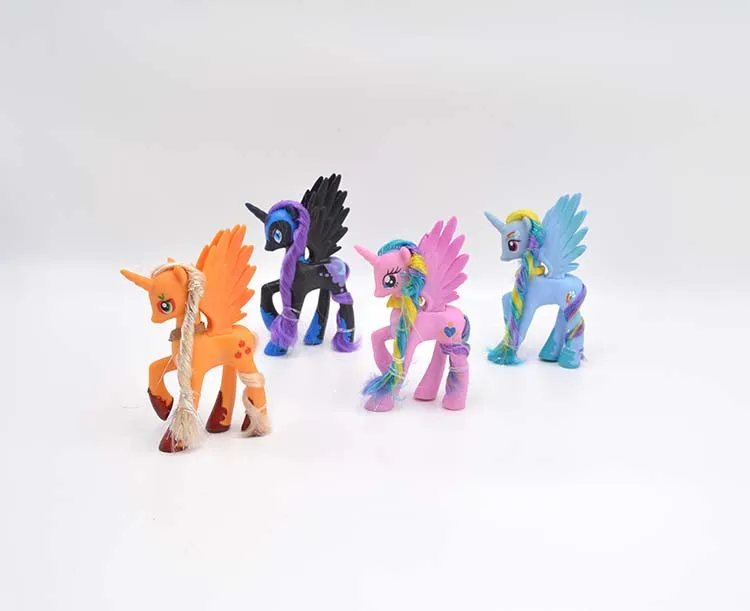 My little pony, 14 см, ПВХ, радуга, милый, ПВХ, единорог, маленький пони, лошадь, фигурки, куклы для девочек, подарок на день рождения, Рождество