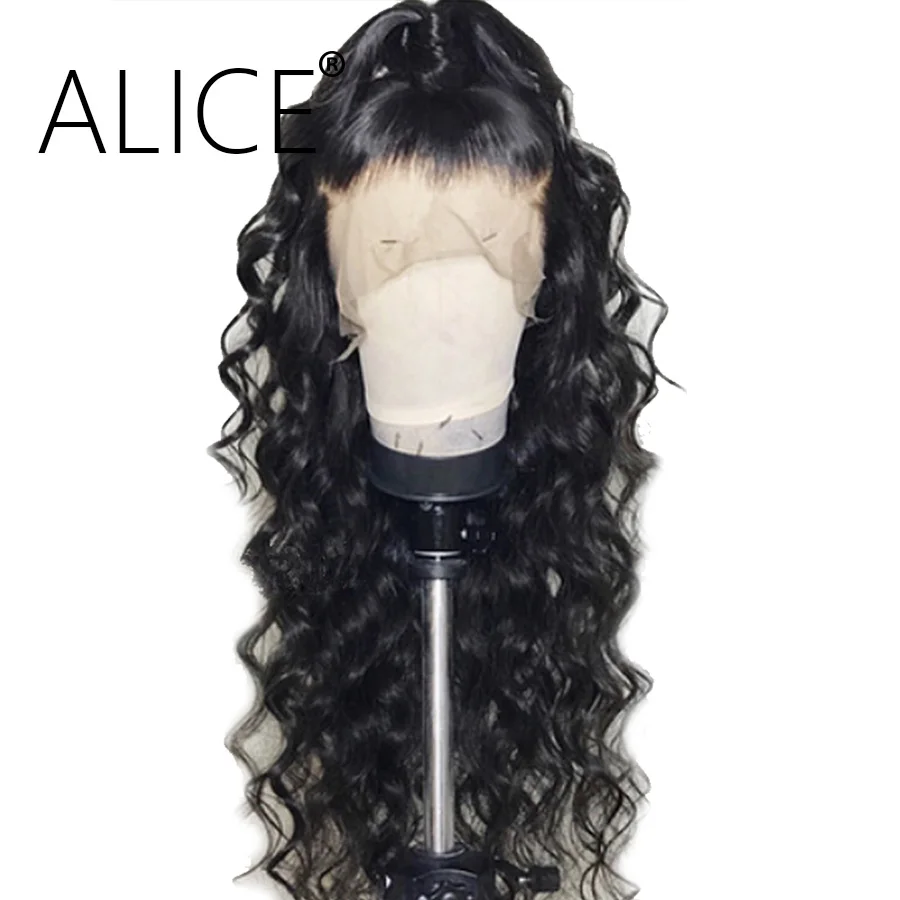 

ALICE Loose Wave Human Hair Lace Front Wigs For Women Remy 13x4 Glueless Lace Front Human Hair Wigs Pre Plucked Peruvian Wigs