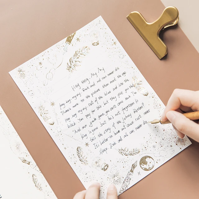 13pcs/set European Vintage 8PC Letter paper+5PC Envelope Hot Stamping Good Quality Paper School Office Supplies Stationery