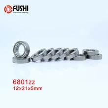 6801ZZ Lager ABEC-5 (10 PCS) 12*21*5mm Metric Dunne Gedeelte 6801Z Kogellagers 6801 ZZ 61801