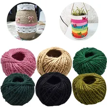 30m/roll 2mm Natural Jute Twine Cord Hemp Rope Gift Packing Strings Event Party Supplies wedding home DIY Decor Craft Parts