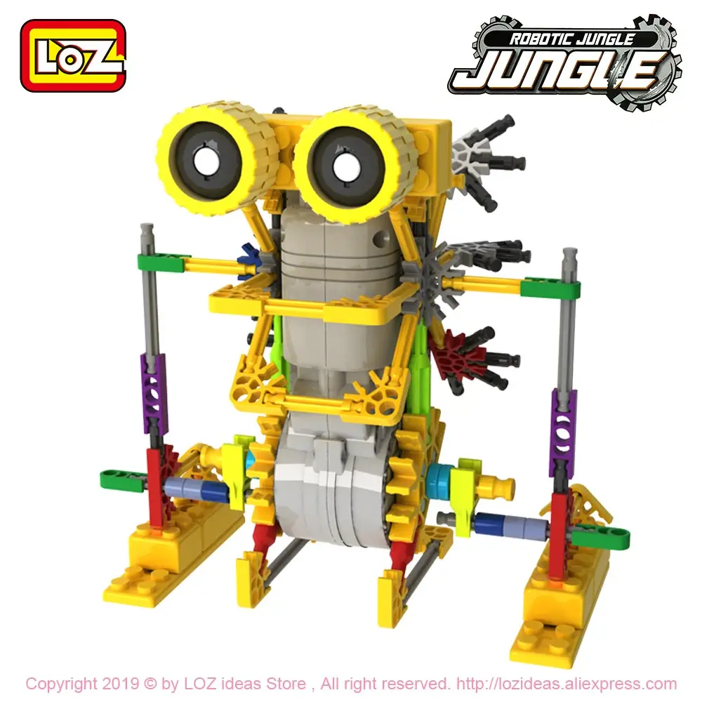 LOZ ideas двигатель строительный блок Роботизированный кенгуру робот джунгли детские модельные игрушки DIY обучающая энциклопедия детская Подарочная игрушка