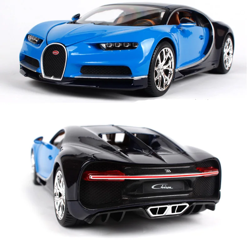 Maisto Bburago 1:18 Bugatti Chiron металлическая литая модель автомобиля для детей рождественские подарки коллекция игрушек