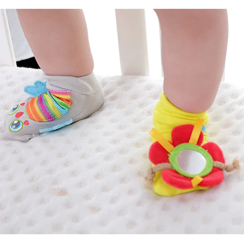Cartoon Educational Baby Toys 0 24M Soft Animal Baby Rattles Socks Children Infant Newborn Plush