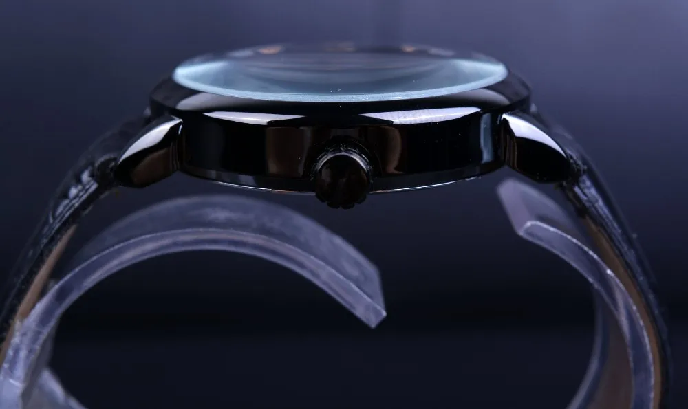 Forsining 3d логотип дизайн полые гравировка черный корпус римские цифры часы для мужчин люксовый бренд механические часы для мужчин