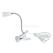 AC 85-265V E27 20 см гибкий зажим переключатель светодиодный держатель лампы разъем кабель питания