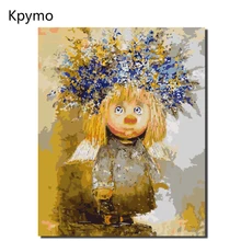 Kpymo Chuvilyaeva Галина Ангел живопись по номерам рамки цветные Цифры Картины домашний декор холст украшения модульная