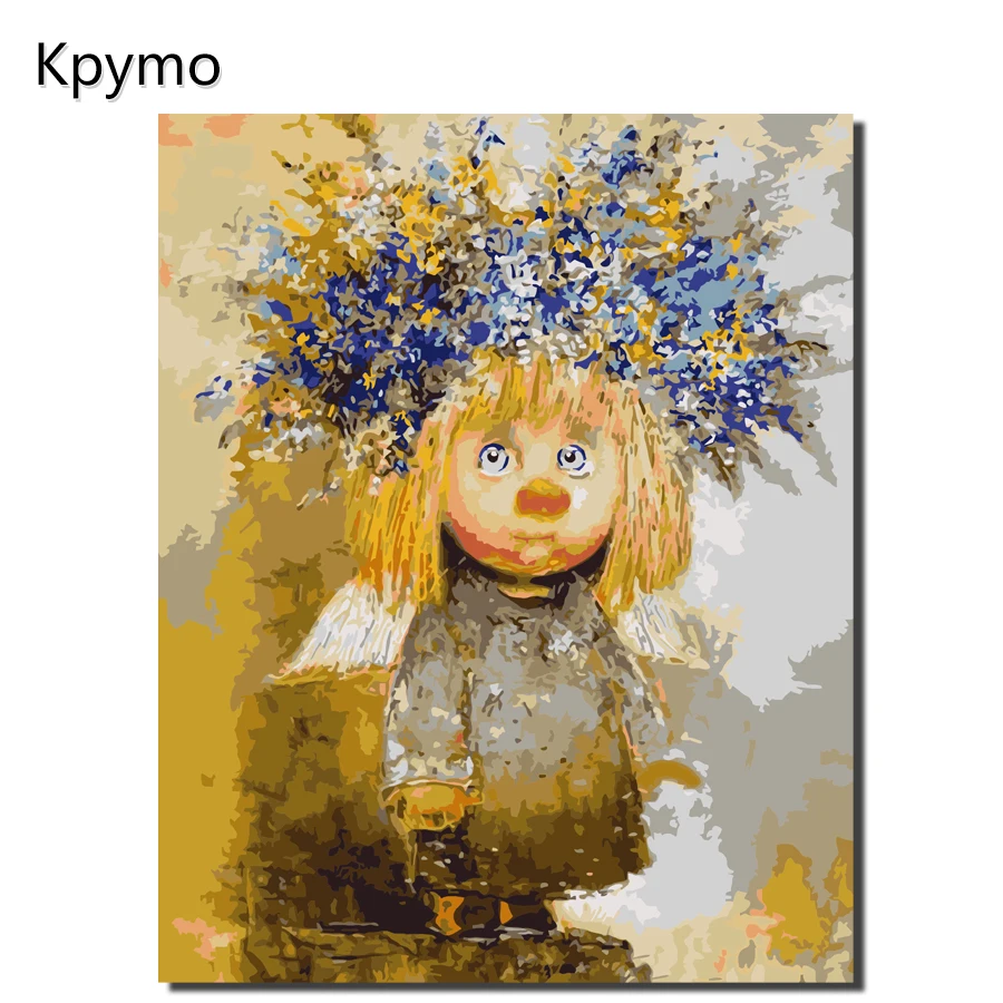 En Ligne Kpymo Chuvilyaeva Galina ange peinture par numéros cadres couleur numéros photos décor maison toile décorations modulaires