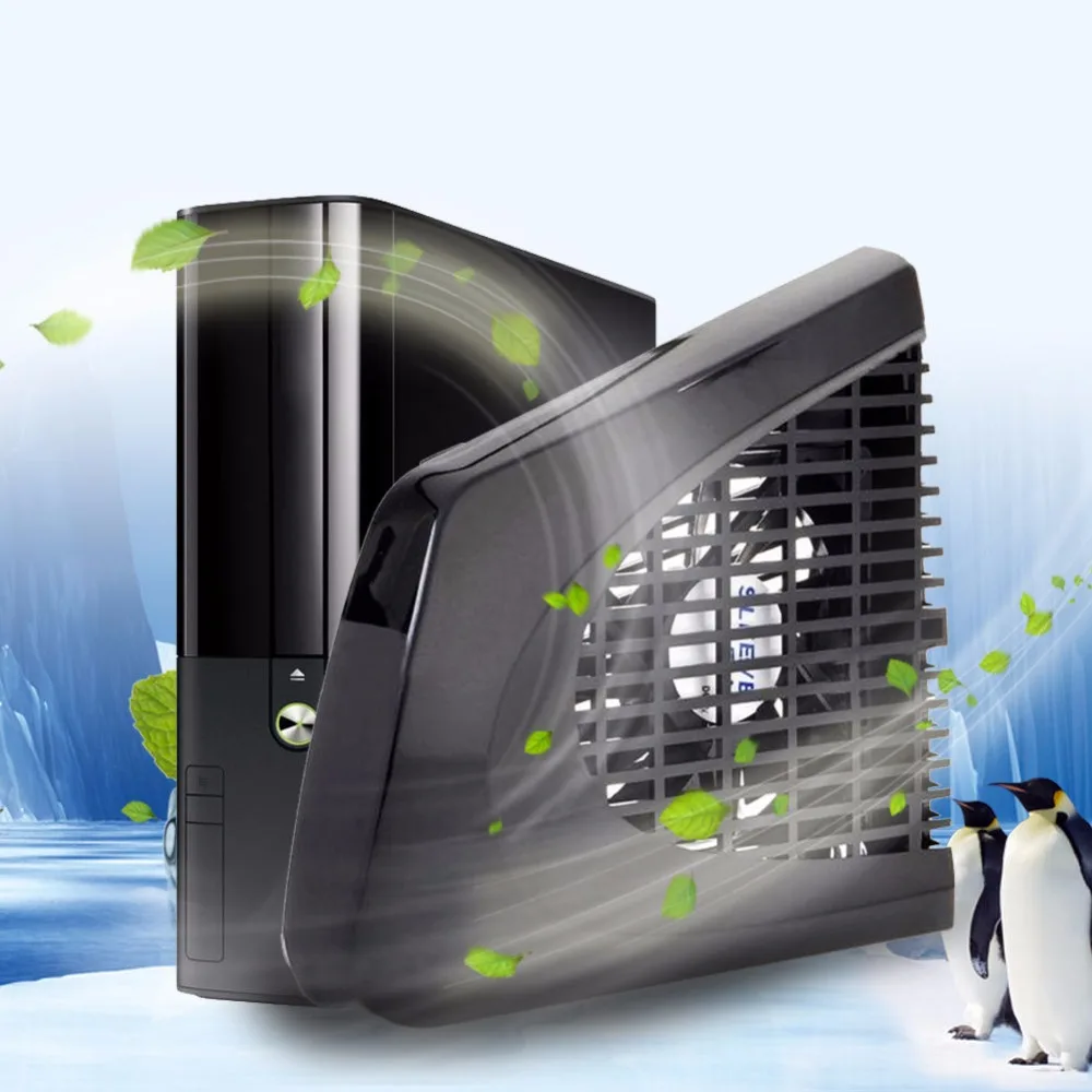 

Quality USB Side UP Cooling Computer Cooling Fan Cooler For Xbox 360 Slim Black #0324