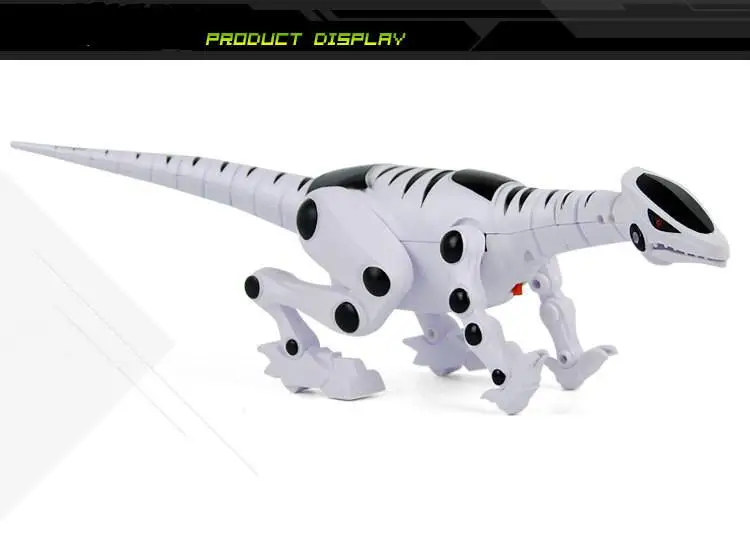 Детская электрическая модель динозавра Игрушечные лошадки ходить Моделирование игрушки животных Пластик сборки свет с Батарея Электронные Pet/non-удаленного - Цвет: Белый