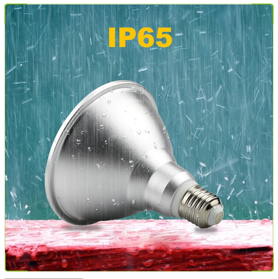 20 Вт E27 PAR38 Водонепроницаемый наружный IP65 Светодиодный точечный светильник AC85-265V лампа для внутреннего освещения RGB теплый белый Ампульный Точечный светильник s