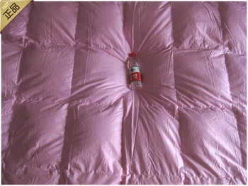 

fabric winter quilt & 95%white big duck down quilt & 80 pure cotton satin fabric pink one piece paypal accepted