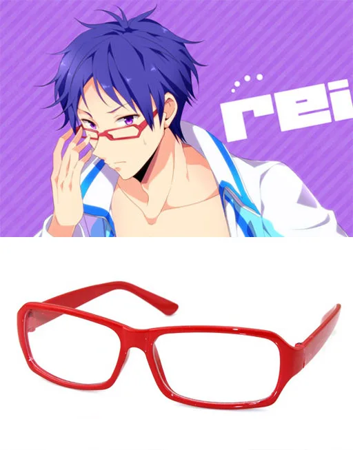 Бесплатно! Iwatobi Swim Club Ryugazaki Rei очки в стиле Косплей Аксессуары для косплея|rei ryugazaki