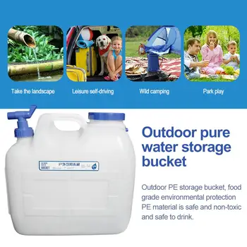 

23L Leak Proof BPA Free Reusable Plastic Drinking Water Big Mouth Bottle Jug Container Outdoor PE Storage Bucket