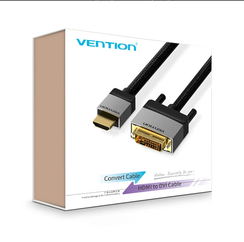 Vention HDMI к DVI мужской адаптер HDMI к DVI и аудио конвертер DVI HDMI кабель для ЖК DVD HDTV xbox проектор 1080P 3D DVI HDMI