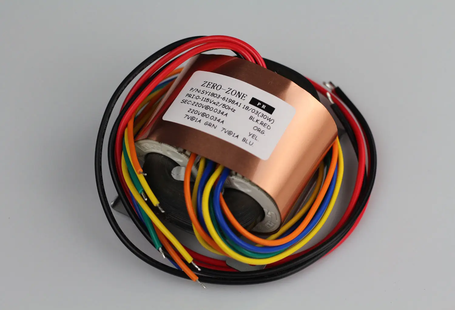 

ZEROZONE 30VA copper R-core transformer 0-220V*2 + 0-7V*2 for PRT-05 tube preamp L5-4