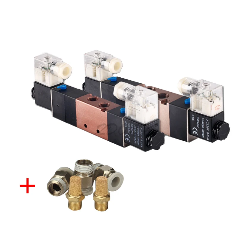 4V220-08 1/4&quot DC24V DC12V AC220V AC110V 5 Port 2 Position Air Solenoid Valve | Обустройство дома