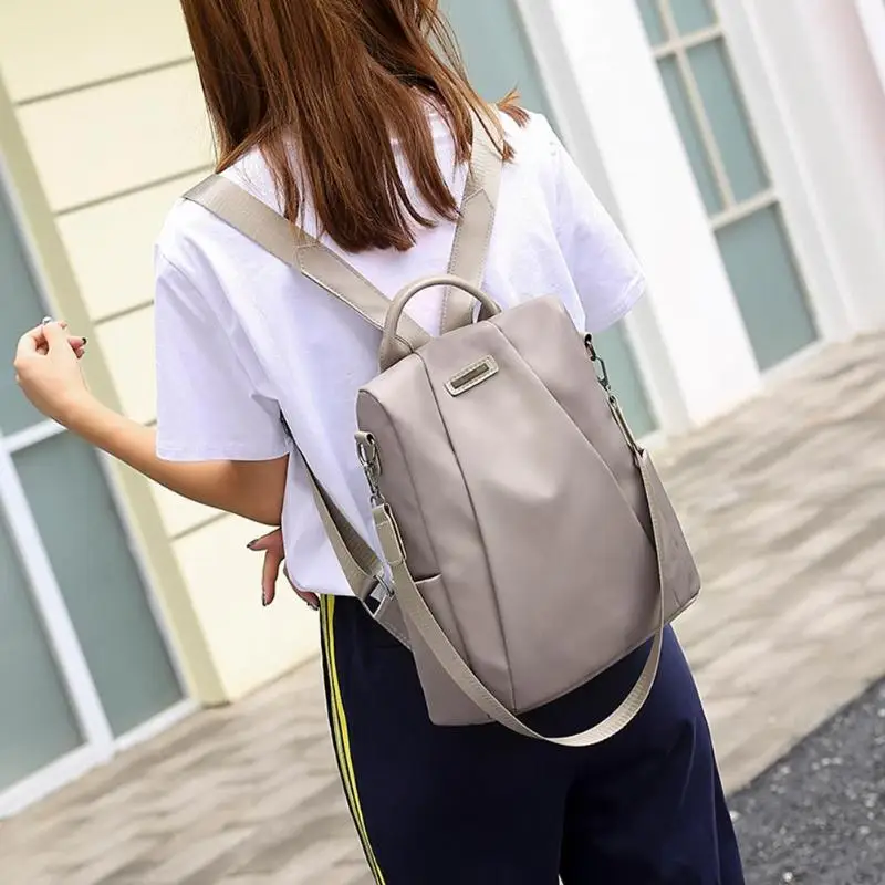 Женские модные новые противоугонные оксфорды рюкзак Однотонный женский черный для школы для подростка девочки дорожные сумки на плечо подарок