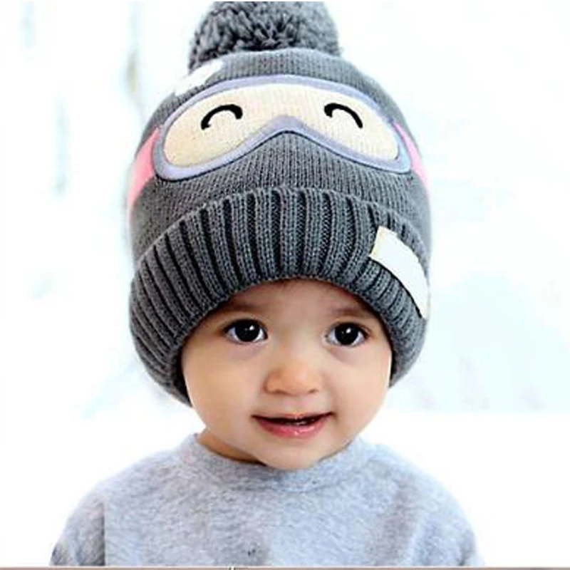 2017 Fashion Winter Hats for Girls Boys Beanie Kids Children Baby Cap