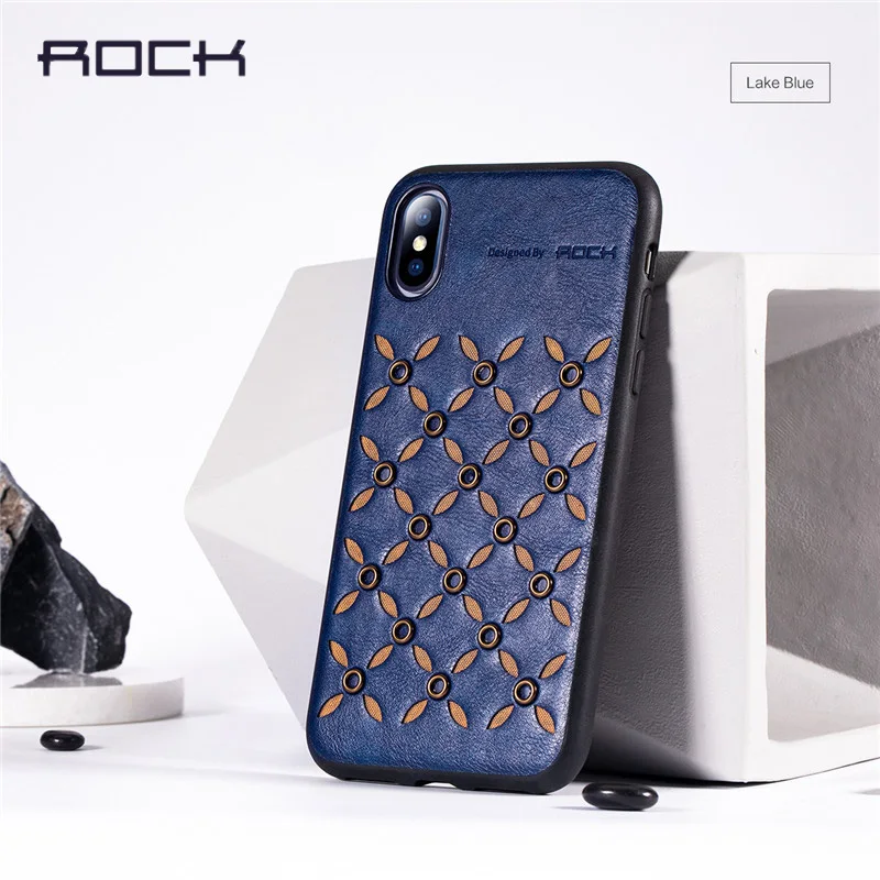 ROCK Phone Case for iPhone Xr,Soft TPU Slim Leather Phone Protect Case