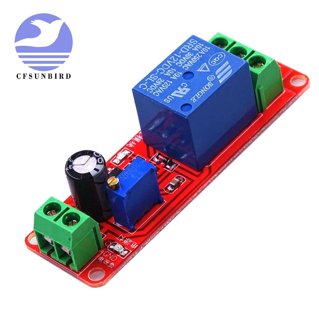 CFsunbird New 12V Delay Timer Monostable Switch Relay Module NE555 Car Oscillatorin Integrated