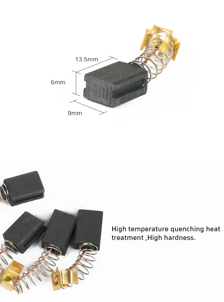 Tungfull 4 шт. 6X9X13,5 мм углеродной щетки для электродвигателя запчасть для гравёры угольные щётки, а также смазывайте механизм для электрических двигателей