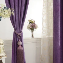 2017 New Curtains For Dining Living Bedroom Room Simple custom color chenille insulation drapes fabric shading