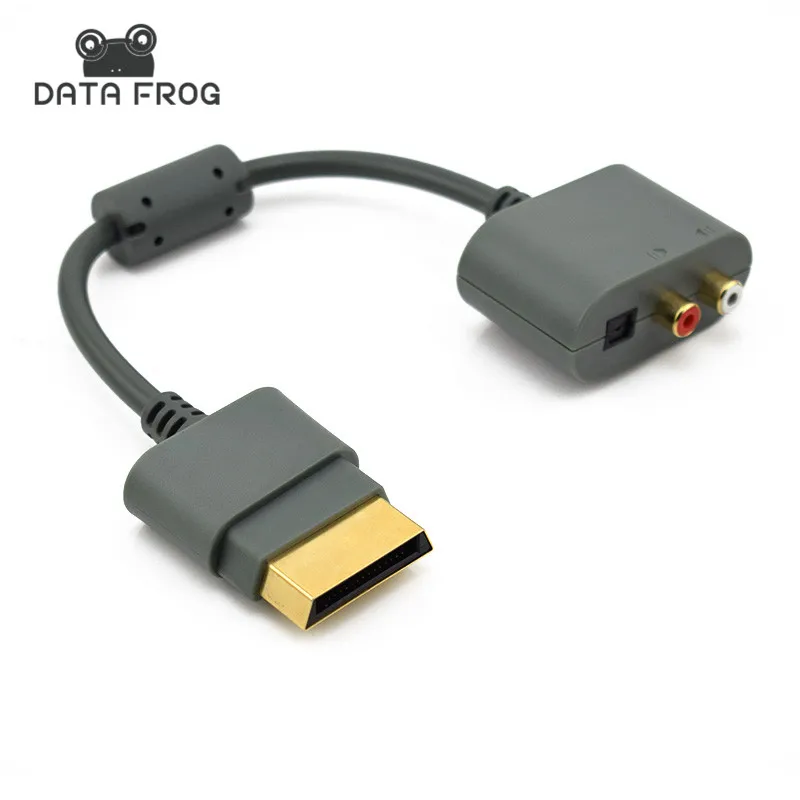 GOLD OPTICAL RCA AUDIO ADAPTER CABLE LEAD FOR XBOX 360 ALL VERSIONS