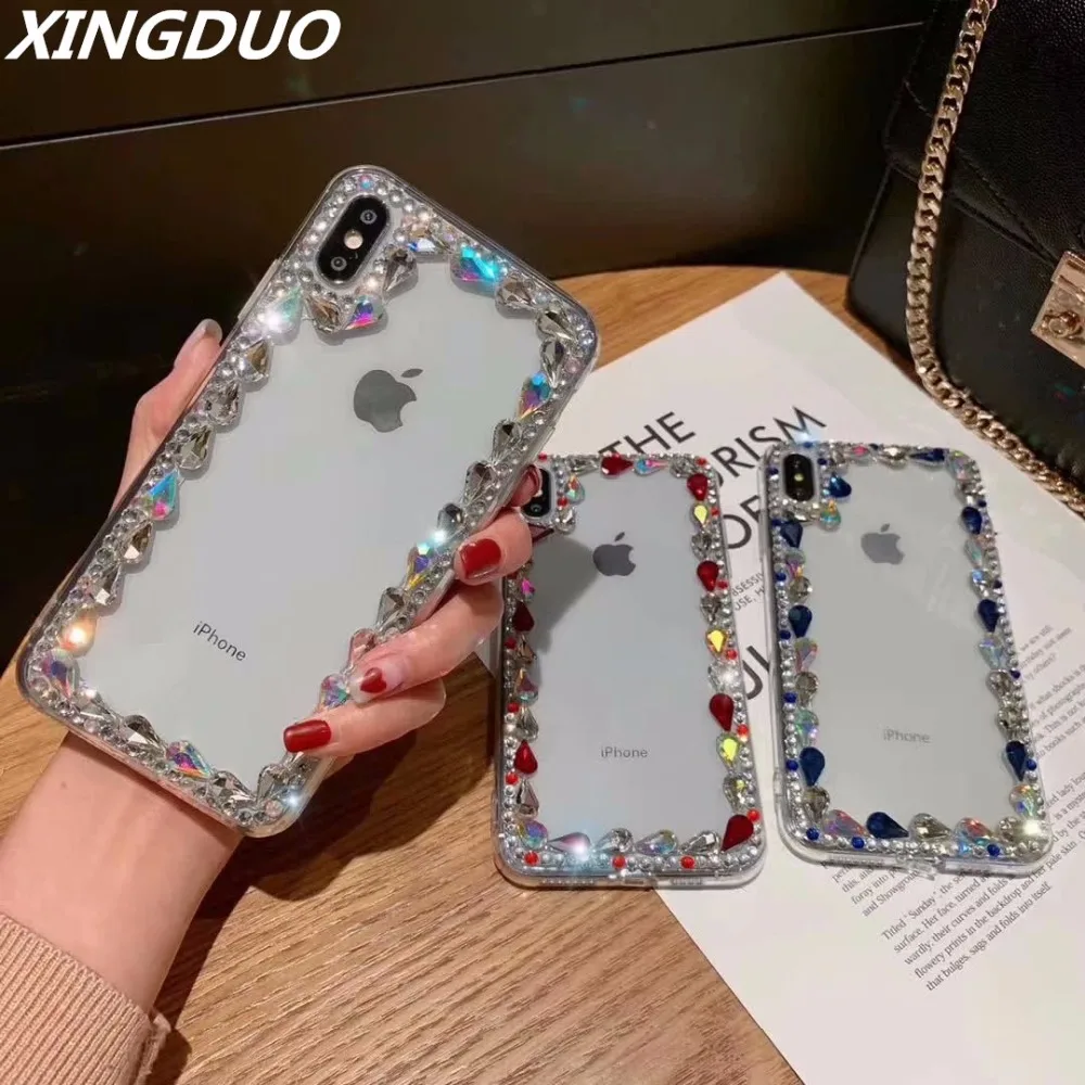 

XINGDUO phone case for Huawei nova4/nova3i/Y9 2019 luxury Rhinestone acrylic Diamond Clear Crystal For P30 P20 PRO/Mate 20 Pro