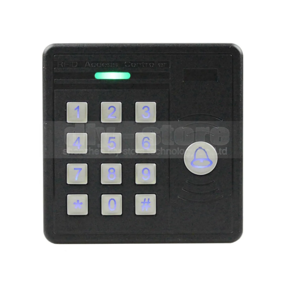 DIYSECUR Waterproof 125KHz RFID ID Card Reader Password Keypad Door