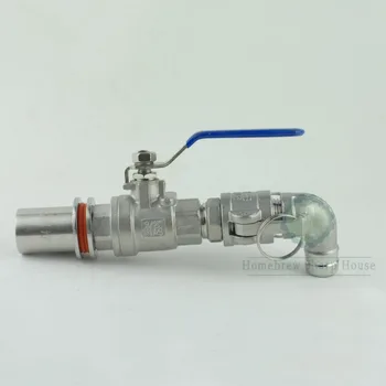 

Heavy Duty 1/2 In.Weldless Stainless Steel Ball Valve With High Flow Elbow Barb