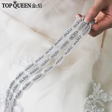 TOPQUEEN H288 три в одном классический свадебный ободок для невесты бисерный Кристалл Филиал повязка для волос невесты высокого качества аксессуары для волос