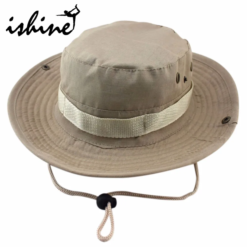 Fishing Hat Jungle Military Camouflage Bucket unisex UV Protection Wide