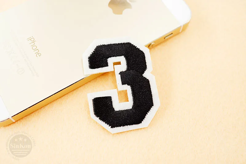 Number: 0 1 2 3 4 5 6 7 8 9 Size:3.8*5cm Patch Embroidered Applique Sewing Clothes Stickers Garment Apparel Accessories Synthetic Leather