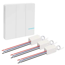 Горячая 3 способа дистанционного беспроводного переключателя света приемник комплект водонепроницаемый, легкая установка, без проводки, ВКЛ/ВЫКЛ управление несколько огней