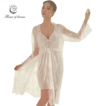 Кружевной Халат, халат, ночная рубашка, ночная рубашка принцессы, ночная рубашка, халат, Кружевной Костюм для женщин, 8635