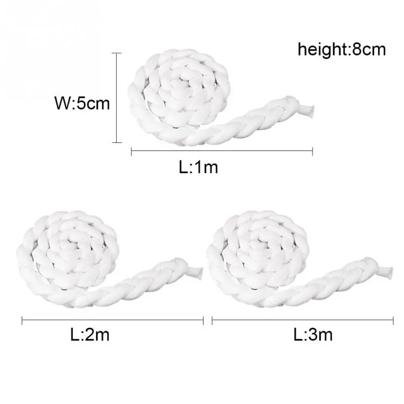 1 м/2 м/3 м Детская кровать бампер ручной работы длинная плетеная плюшевая детская защита для кроватки детская подушка декор комнаты #20