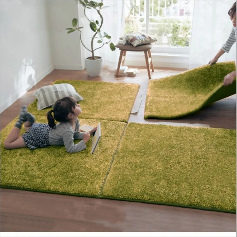 

9 Colors Puzzle Mat Long Hair Carpet Living Room Door Mat Baby Crawling Cutting Area Rug Kids Play Carpet Floor